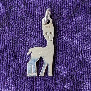 Vintage 925 Sterling Silver Alpaca Goat / Llama Pendant